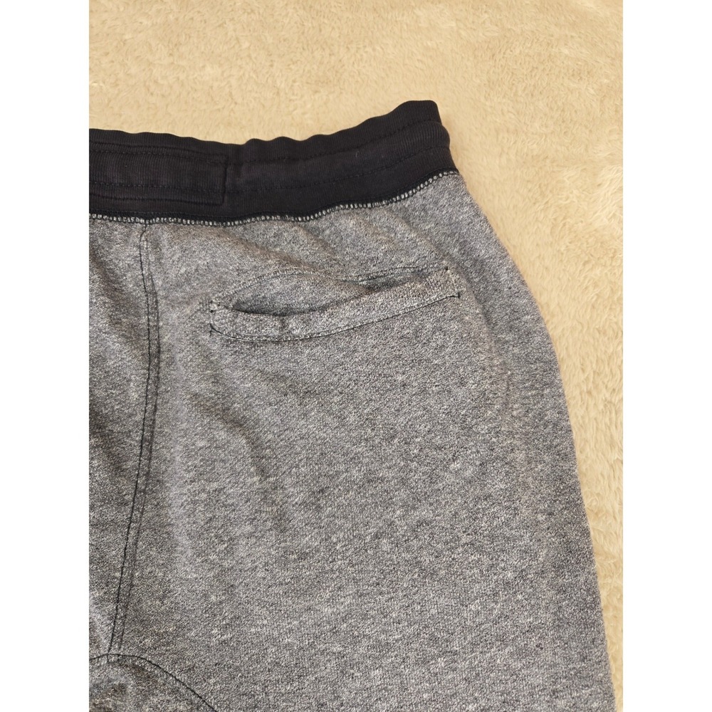 Aeropostale Mens XS Grey Marl Raw Hem Sweat Shorts Black Waistband 6174 - Picture 13 of 15